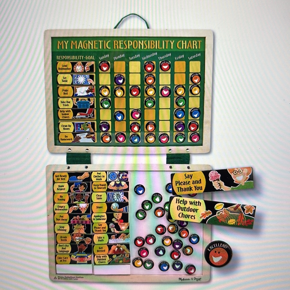 Melissa & Doug Magnetic Dry Erase Chore Chart Board